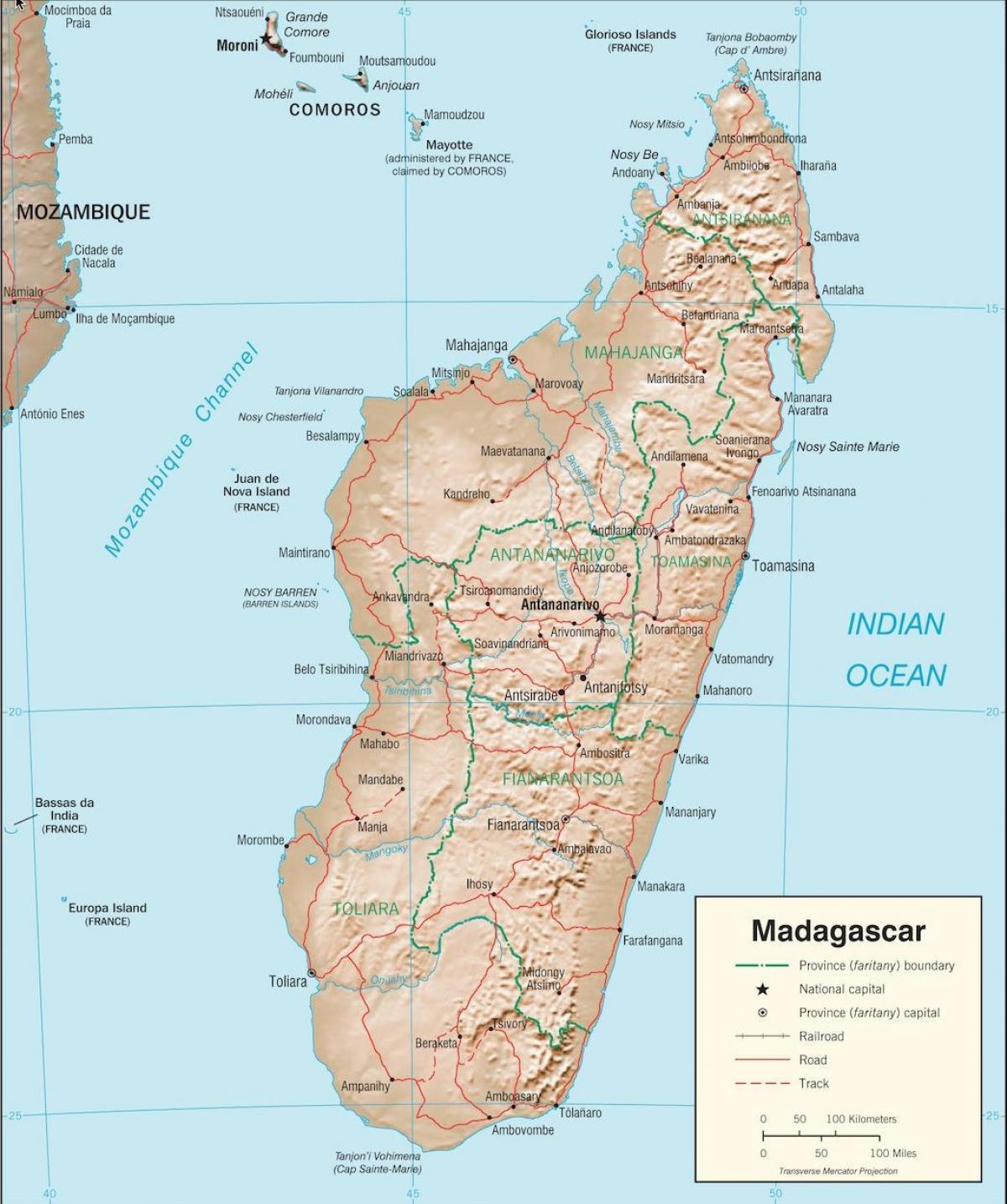 Madagaskar negara peta