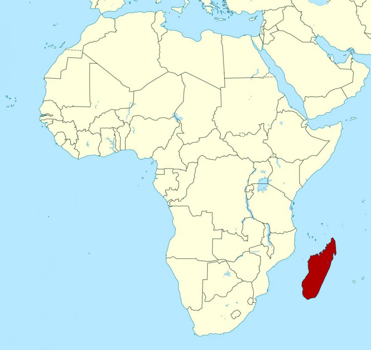 Madagaskar di afrika peta